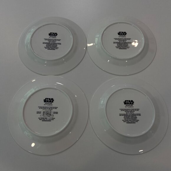 Star Wars Mandalorian &Grogu Ceramic Dessert Plates Set Of 4 Featuring Baby Yoda - Picture 3 of 13